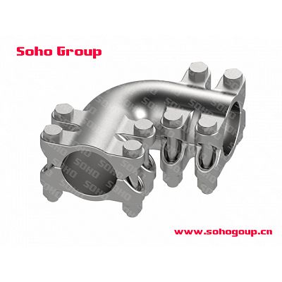 Tubular busbar joint sleeve 90°(bolts type)