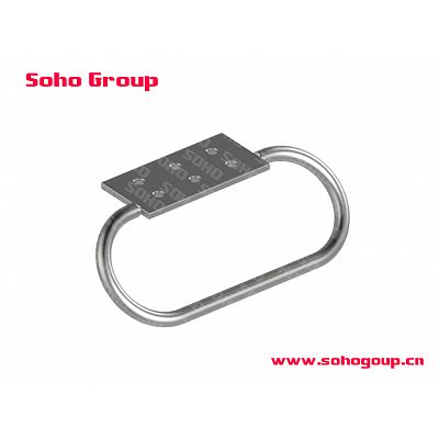 Earthing stirrup plate